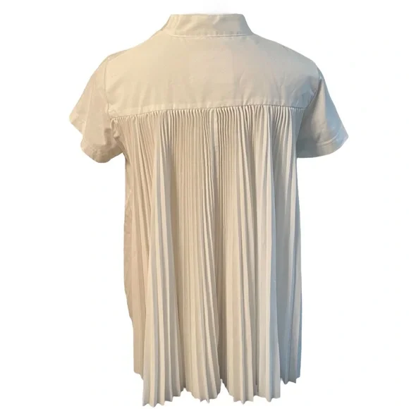 SACAI Hybrid Contrast NWOT Pleated Back T-Shirt Size Japanese 3 US M-L